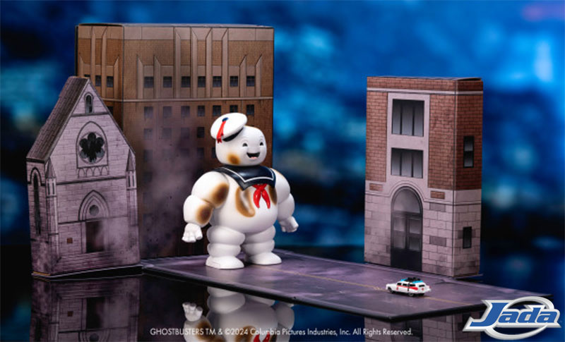 Jada Ghostbusters Nano Scene Stay Puft Marshmallow Man with Nano Ecto-1 Diorama